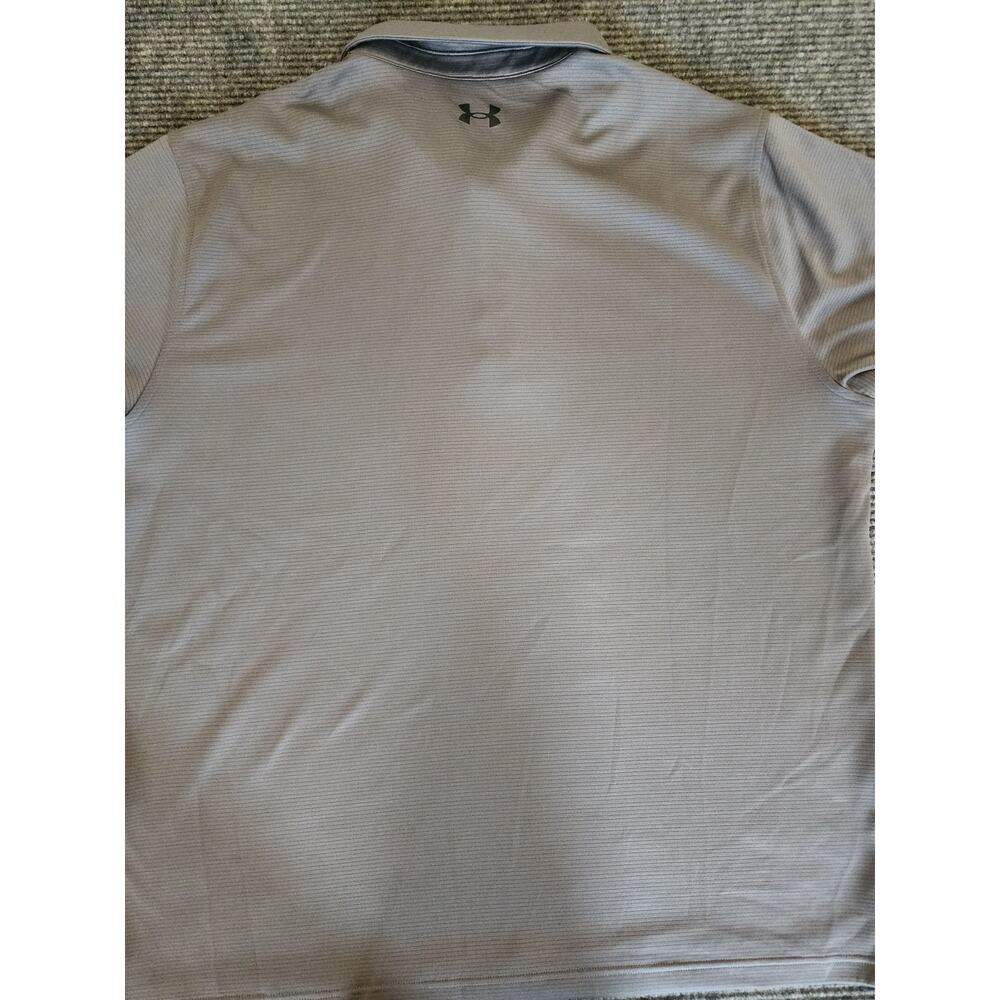 Under Armour Shirt Mens 3XL Polo Gray Heatgear Golf Loose Short Sleeve Active - Picture 8 of 9